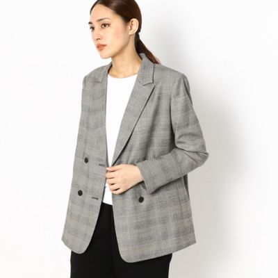 COMME CA (Women)/コムサ ストレッチフラノ ダブルブレストジャケット 