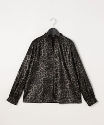 ＜COMME CA (Women)＞レオパード柄　Ｖネックブラウス（０１１３ＨＡ０５）