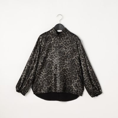 ＜COMME CA (Women)＞レオパード柄　ハイネックブラウス（０１１３ＨＡ０６）