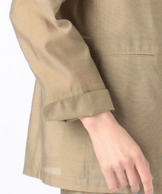 BEIGE' ダブルブレストジャケットとスカートセット セール】 【小さいサイズ】Reflaxハーフスリーブダブルブレスト