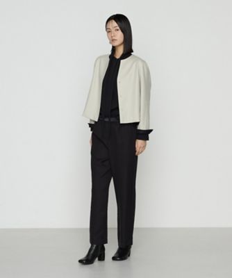 セットアップ対応】ストレッチフラノノーカラージャケット