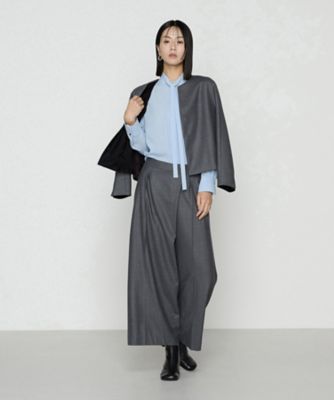 セットアップ対応】ストレッチフラノノーカラージャケット