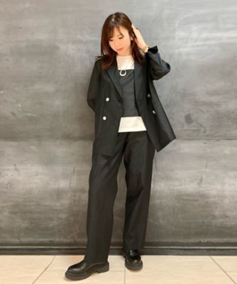【セットアップ対応】シャンブレータフタ　ストレートワイドパンツ（０１１３ＰＧ０５）