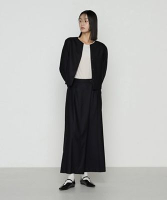 セットアップ対応】ストレッチフラノ アシンメトリータックワイド
