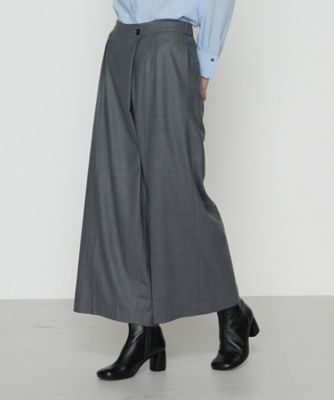 セットアップ対応】ストレッチフラノ アシンメトリータックワイド