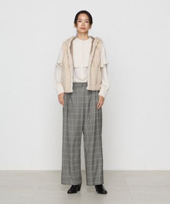 ケーブル柄フェイクファー ジレ（0113VI04） | COMME CA