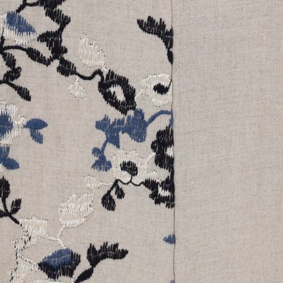 リネンフラワー　刺繍ハギプリーツスカート（０１１５ＦＣ０４）
