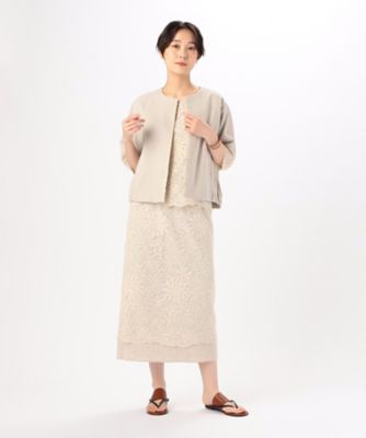 【セットアップ対応】ボタニカルチュール刺繍レース　ブラウス（０１１６ＨＧ０９）