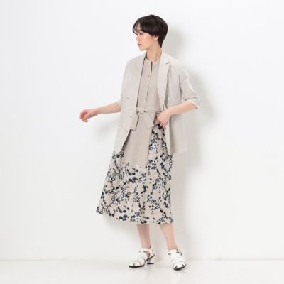 23区 コットンリネンダブルブレストストレッチセットアップ　黒　30 セットアップ対応】リネントリアセテートストレッチ ダブル