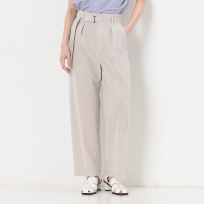 【セットアップ対応】リネントリアセテートストレッチ　タックワイドパンツ（０１１６ＰＣ０７）