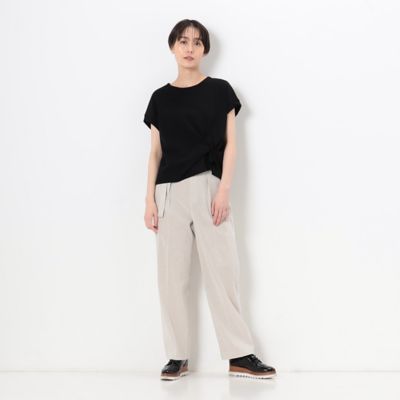 【セットアップ対応】リネントリアセテートストレッチ　タックワイドパンツ（０１１６ＰＣ０７）
