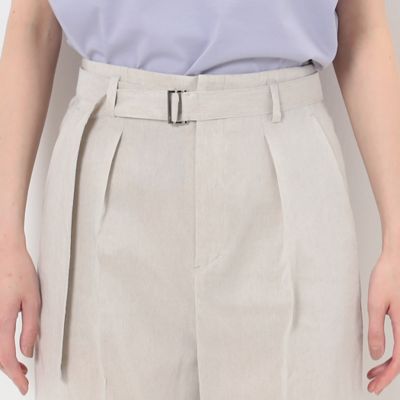 【セットアップ対応】リネントリアセテートストレッチ　タックワイドパンツ（０１１６ＰＣ０７）