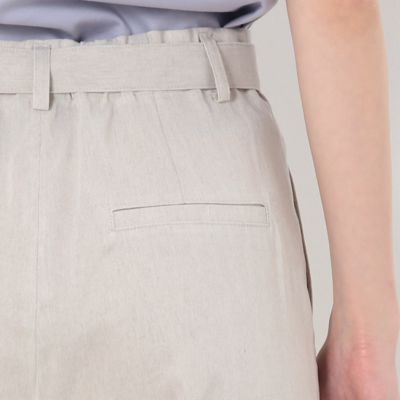 【セットアップ対応】リネントリアセテートストレッチ　タックワイドパンツ（０１１６ＰＣ０７）