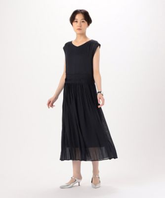 【直営・関税送料込】コットン プリーツドレス リネンシフォン プリーツドレス（0117OG04） | COMME CA