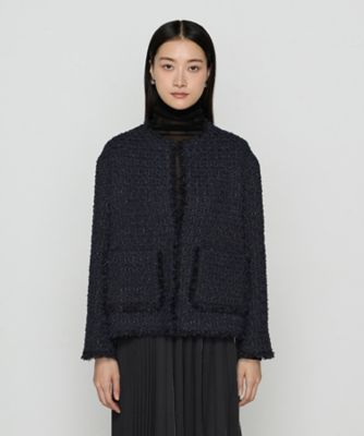 ファンシーツイード ノーカラーブルゾン（0118JI03） | COMME