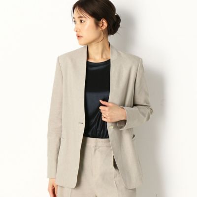 ＜COMME CA (Women)＞【セットアップ対応】麻ストレッチ　ジャケット（０１１８ＪＹ０３）