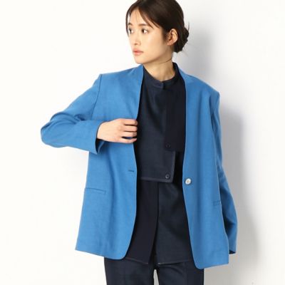 【セットアップ対応】麻ストレッチ　ジャケット（０１１８ＪＹ０３）