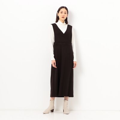 ＜三越伊勢丹/公式＞【SALE】COMME CA (Women)/コムサ ウールポンチ ジャンスカ チャイロ ワンピース・ドレス【三越伊勢丹/公式】