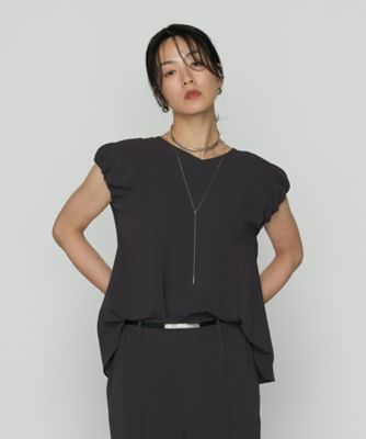 ＜COMME CA (Women)＞バックサテンジョーゼット　ギャザースリーブプルオーバー（０１１９ＨＫ２１）