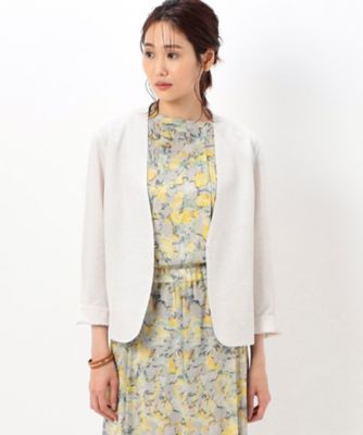 ＜COMME CA (Women)＞Ｗフェイスジャージー　ノーカラージャケット（０１１９ＪＣ０５）