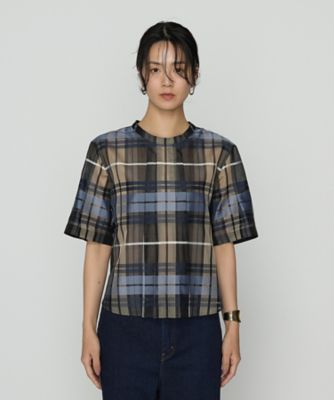 美品✨ドゥロワー ペプラムプルオーバー シルク ブラウス タータンチェック 美品✨ドゥロワー ペプラムプルオーバー シルク ブラウス タータン