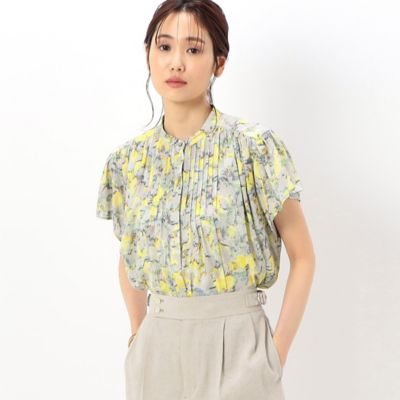 ＜COMME CA (Women)＞アートプリント　ピンタックギャザーブラウス（０１２１ＨＣ１３）