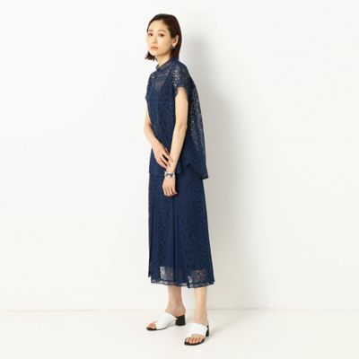 【セットアップ対応】ジオメトリックフラワー　　総レースブラウス（０１２１ＨＹ１８）