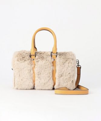 ＜COMME CA (Women)＞フェイクファー　ボストンバッグ（０１３７ＲＭ０２）