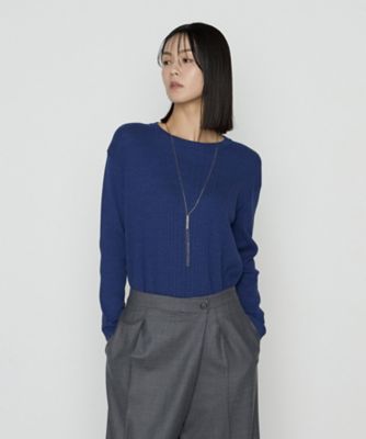 シルクコットン ベーシックニットプルオーバー