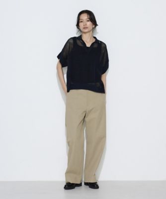 リネンメッシュ スキッパープルオーバー（0143IO06） | COMME