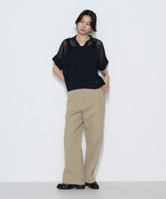リネンメッシュ スキッパープルオーバー（0143IO06） | COMME