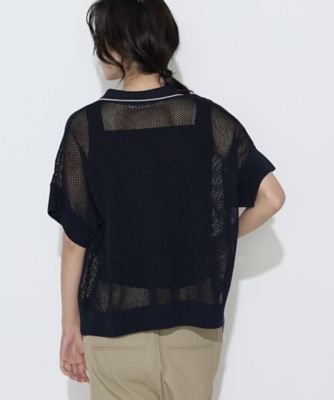 リネンメッシュ スキッパープルオーバー（0143IO06） | COMME