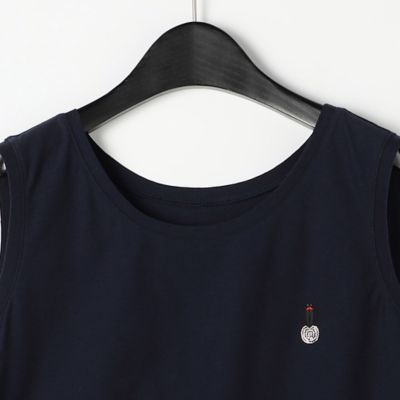 リネン混ジャージー　蛍・刺繍タンクトップ（０１９６ＥＹ１２）
