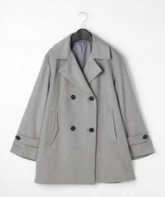 美品　Moonage Devilement グレー ダブルブレストピーコート L Moonage Devilement グレー ダブルブレストピーコート Lサイズ