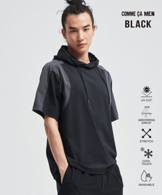 吸水速乾・接触冷感】【COMME CA MEN BLACK