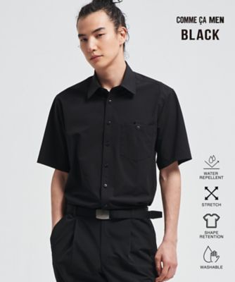 撥水】【COMME CA MEN BLACK】4WAYテック半袖