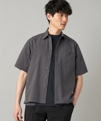 ＜COMME CA MEN (Men) ＞【撥水】【ＣＯＭＭＥ　ＣＡ　ＭＥＮ　ＢＬＡＣＫ】４ＷＡＹテック半袖シャツ（０７００ＩＯ０２）