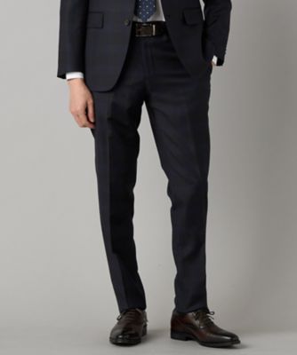 【未使用に近い】COMME CA MEN 2釦 チェック〈定価42,900円〉 IL PRINCIPE〕【セットアップ対応】尾州産 タータンチェック