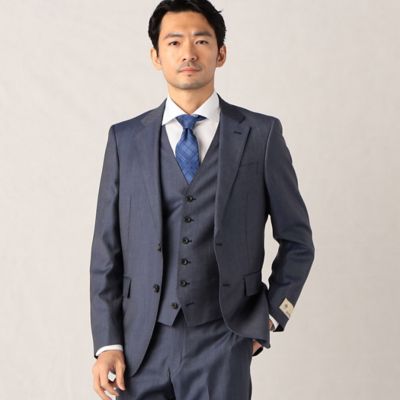 ＜COMME CA MEN (Men) ＞【ＣＥＲＵＴＴＩ　ＧＥＮＯＶＡ】シャンブレーツイル　セットアップジャケット（０７０１ＧＣ０３）