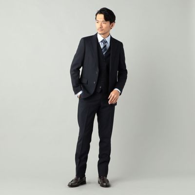 【上下セット／ベスト別売り３ピ－ス対応有】ウールポリエステル シャドーストライプスーツ（０７０２ＳＧ０２） | COMME CA MEN (Men) / コムサ・メン | 三越伊勢丹オンラインストア・通販【公式】