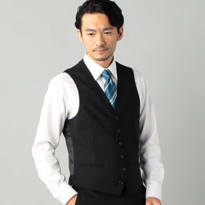 ＜COMME CA MEN (Men) ＞【３ピース対応可】ウールポリエステル　シャドーストライプスーツ（０７０２ＶＧ０２）