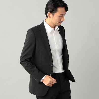 【セットアップ対応】ポリエステルストレッチ　ピンストライプ　ジャケット（０７０４ＧＧ０６）