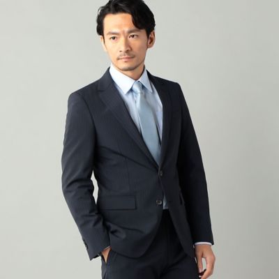 【セットアップ対応】ポリエステルストレッチ　ピンストライプ　ジャケット（０７０４ＧＧ０６）