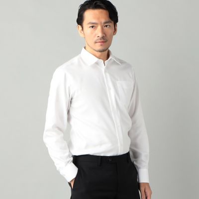 【形態安定加工】レギュラーカラー　カルゼドレスシャツ（０７０８ＨＧ０２）