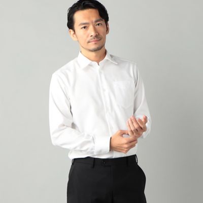【形態安定加工】レギュラーカラー　カルゼドレスシャツ（０７０８ＨＧ０２）