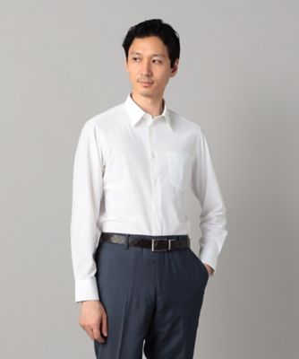 ＜COMME CA MEN (Men) ＞福井産　吸水速乾　２ＷＡＹ　ホワイトドビー　シャツ（０７０８ＨＭ０３）