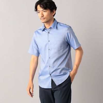 形態安定】ストレッチドビー 半袖ドレスシャツ