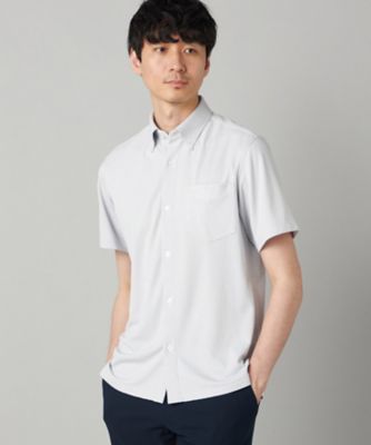 ＜COMME CA MEN (Men) ＞【市松柄】ジャカードジャージー　半袖ドレスシャツ（０７０９ＨＯ０２）