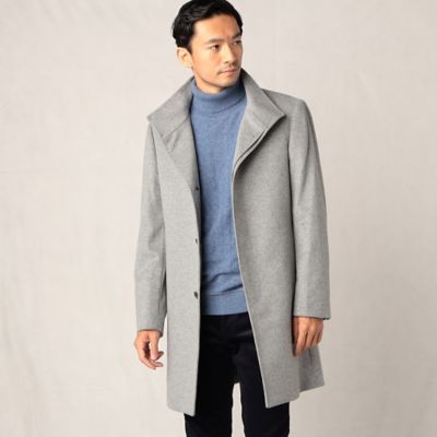 ＜COMME CA MEN (Men) ＞アンゴラ×ウールビーバー仕上げ　イタリアンカラーコート（０７１０ＷＡ０１）