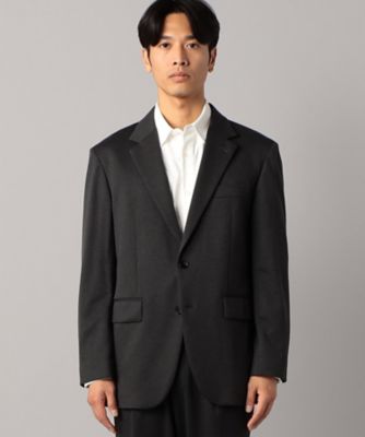 【セットアップ対応】フラノ調ウール混ジャージーＤＥＬＥＧＡＮＴ　シングルテーラードジャケット（０７１４ＪＩ１１）
